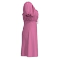 thumbnail image 3 of Vestido George para Mujer Tipo Campesino, Escote Cuadrado, Elástico en Cintura Rosa Talla CH, 3 of 4