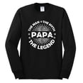 thumbnail image 2 of Wild Bobby, Papa Man Myth Legend Funny Dad Uncle Papa Granpa Dad Gift, Father's Day, Men Long Sleeve Shirt, Black, Small, 2 of 4