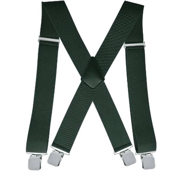OQRKI 2026 New Mens Suspenders Antifouling Suspenders for Men Exquisite Adjustable Length Suspenders for Men Heavy Duty,Dark Green