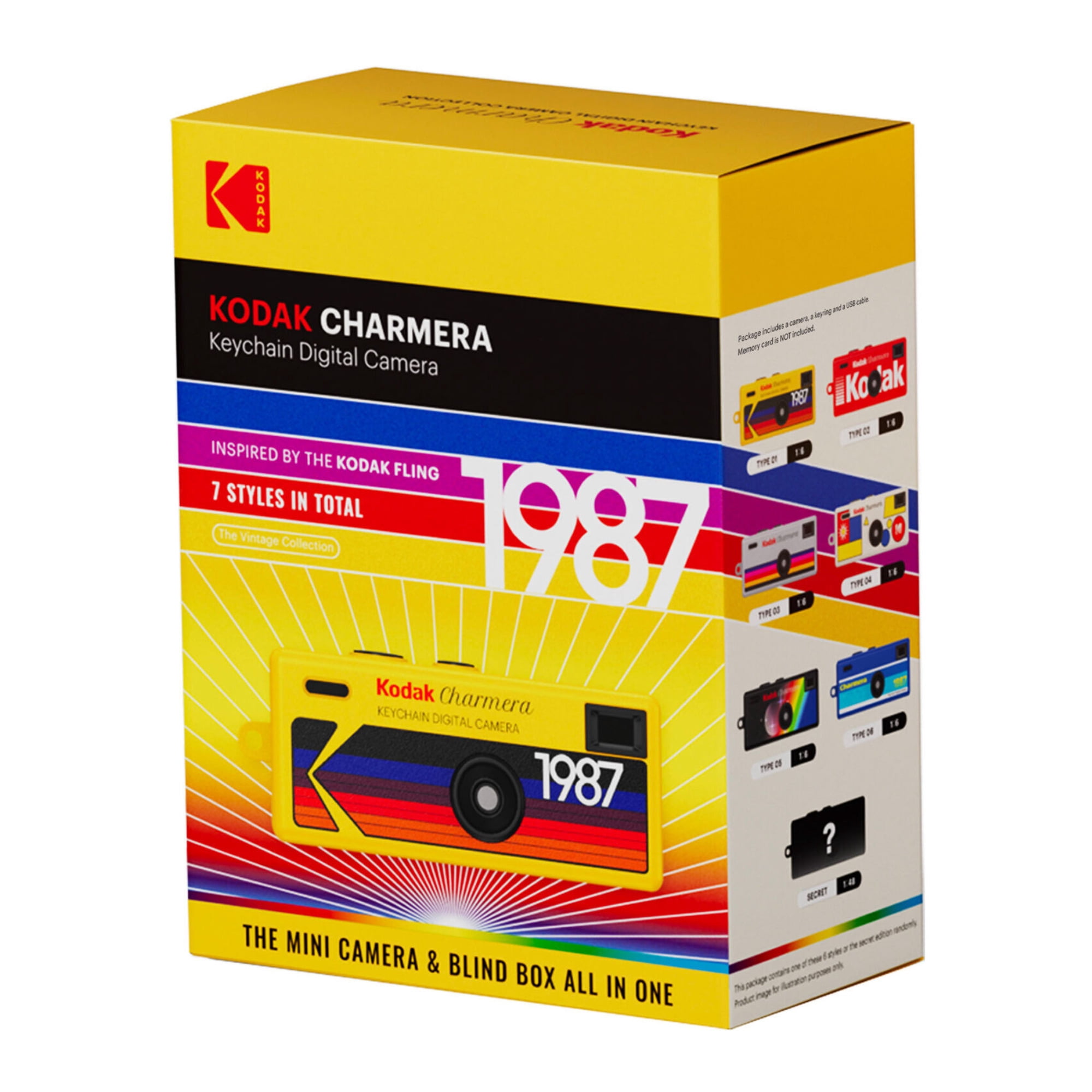 Kodak Charmera Key Chain Digital Camera (Random Style Blind Box, Single Camera) with 32GB Memory Card Bundle