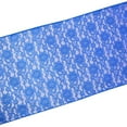 thumbnail image 2 of Light Weight Floral Sheer Lace Table Runner / Wedding Table Top Décor (Pack of 8) Royal Blue, 2 of 2
