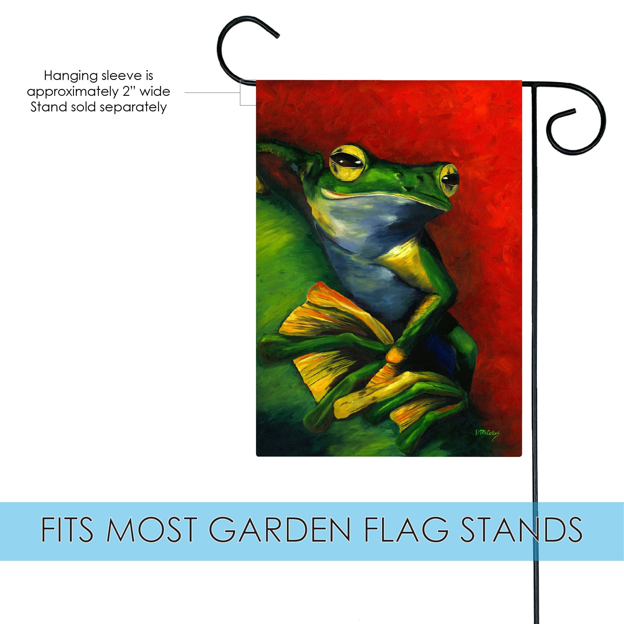 House Flag-28 x 40 Toland Home Garden 1010210 Tranquil Tree Frog 28 x 40 Inch Decorative