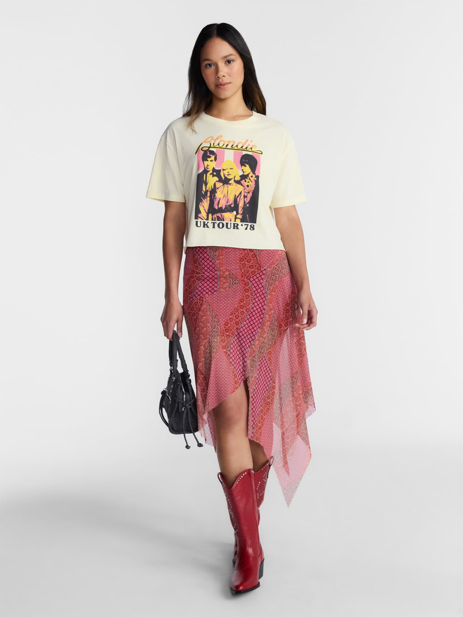 No Boundaries Blondie UK Tour Women's Graphic Boyfriend Tee, Sizes XXS-XXL