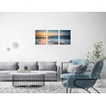 thumbnail image 5 of 3-Piece Blue Beach Canvas Wall Art Set, Sunset Ocean Waves Seascape Prints, Framed & Ready to Hang Decor for Living Room Bedroom Bathroom, 5 of 5