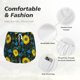 thumbnail image 4 of Balery Sunflowers And Blue Flower Pantalones cortos deportivos para mujer con forro y dos bolsillos, elásticos, para entrenamiento, gimnasio, yoga-Medium, 4 of 7