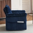 thumbnail image 4 of Dtwnek Corduroy Sofa Chair Plush Armchair with Thick Comfort Cushions, High Back Wide Seat Accent Chair for Living Room, Bedroom, Office, Blue, 4 of 8