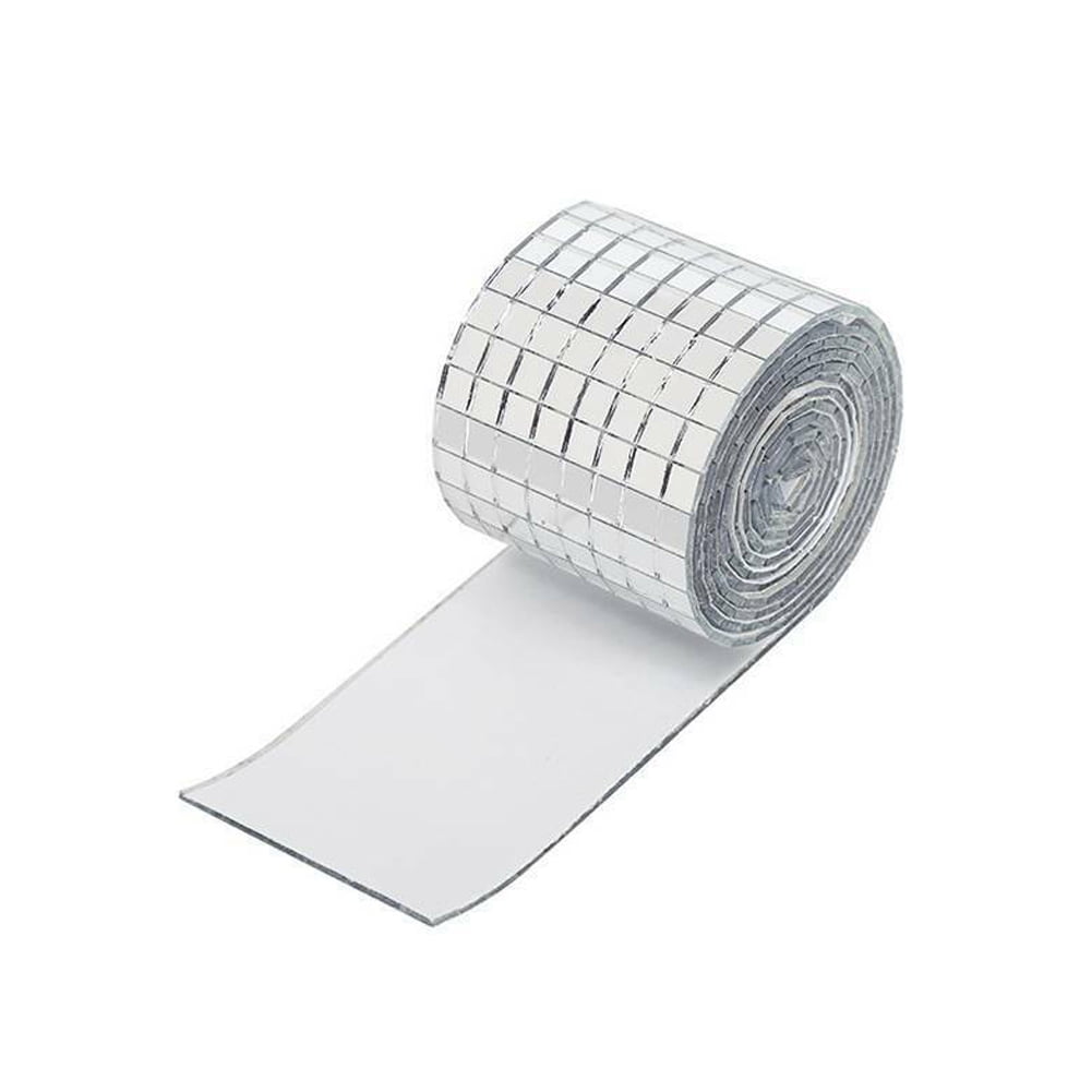 2400pcs Self-Adhesive Mini Silver Square Glass Decorative Craft DIY Accessory Mirrors Mosaic Tiles 5mm by 5 mm 