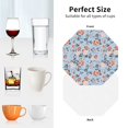 thumbnail image 6 of Pofeuu Rose Flowers Print Coasters for Drinks, 4Pack PU Leather Coasters, Bar Drink Coasters for Tabletop Protection, Furniture from Damage-Octagon, 6 of 6