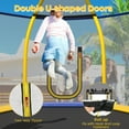 thumbnail image 5 of Gymax 7FT Kids Recreational Trampoline w/Ladder & Slide Ocean Ball Indoor Outdoor Blue, 5 of 9