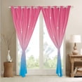 thumbnail image 3 of Erosebridal Pink Gradient Curtains Blue Ombre Curtains & Drapes, Rainbow Watercolor Blackout Curtains Geometric Wave Window Treatments, Abstract Lines Bedroom Curtains Home Decorations, 3 of 5