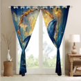 thumbnail image 3 of Whale 30%-50% Blackout Curtains for Bedroom Dreamcatcher Curtains for Living Room 2 Panels 38"Wx45"L,Boho Feather Curtains Drapes Nautical Sea Animals Window Curtains, 3 of 6