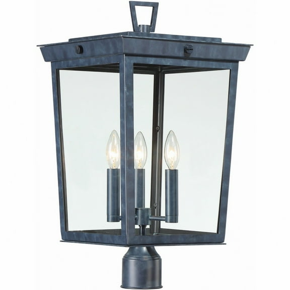 Crystorama Lighting - Three Light Outdoor Lantern Post - Outdoor Lantern Post -