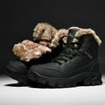 thumbnail image 3 of Men'S High-Top Winter Hiking Boots - Thick Fleece-Lined, Warm Outdoor Snow Boots with Lace-Up Closure, Durable Rubber Sole for Hiking, Trekking & Casual Wear, Hiking Gear, Streetstyle Footwear, 3 of 9
