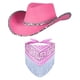 thumbnail image 2 of Sombrero de vaquero jinwen con flecos Rosa, 2 of 8