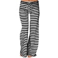 thumbnail image 3 of Sonducket Pantalones Pantalones de algodón de pierna ancha a rayas Pantalones de baile de yoga sueltos Prendas para la parte inferior del cuerpo Negro L Sonducket AP001985-08, 3 of 6