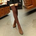 thumbnail image 2 of Fesfesfes Tall Black Boots For Women Casual Boots Shoes High-Heel Comfortable Outdoor Non-Slip Outdoor Boots US:4.5(35), 2 of 5