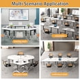 thumbnail image 7 of Folding Conference Table, Conference Room Tables with Wheels, Modern Training Tables with Flip Top Design, 7 of 7