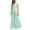 Mint Green, variant on Girl's 2 Piece Outfit Sleeveless V Neck Double Breasted Blazer Vest Suits Summer Flowy Wide Leg Palazzo Trousers Sets Mint Green 4-5Years