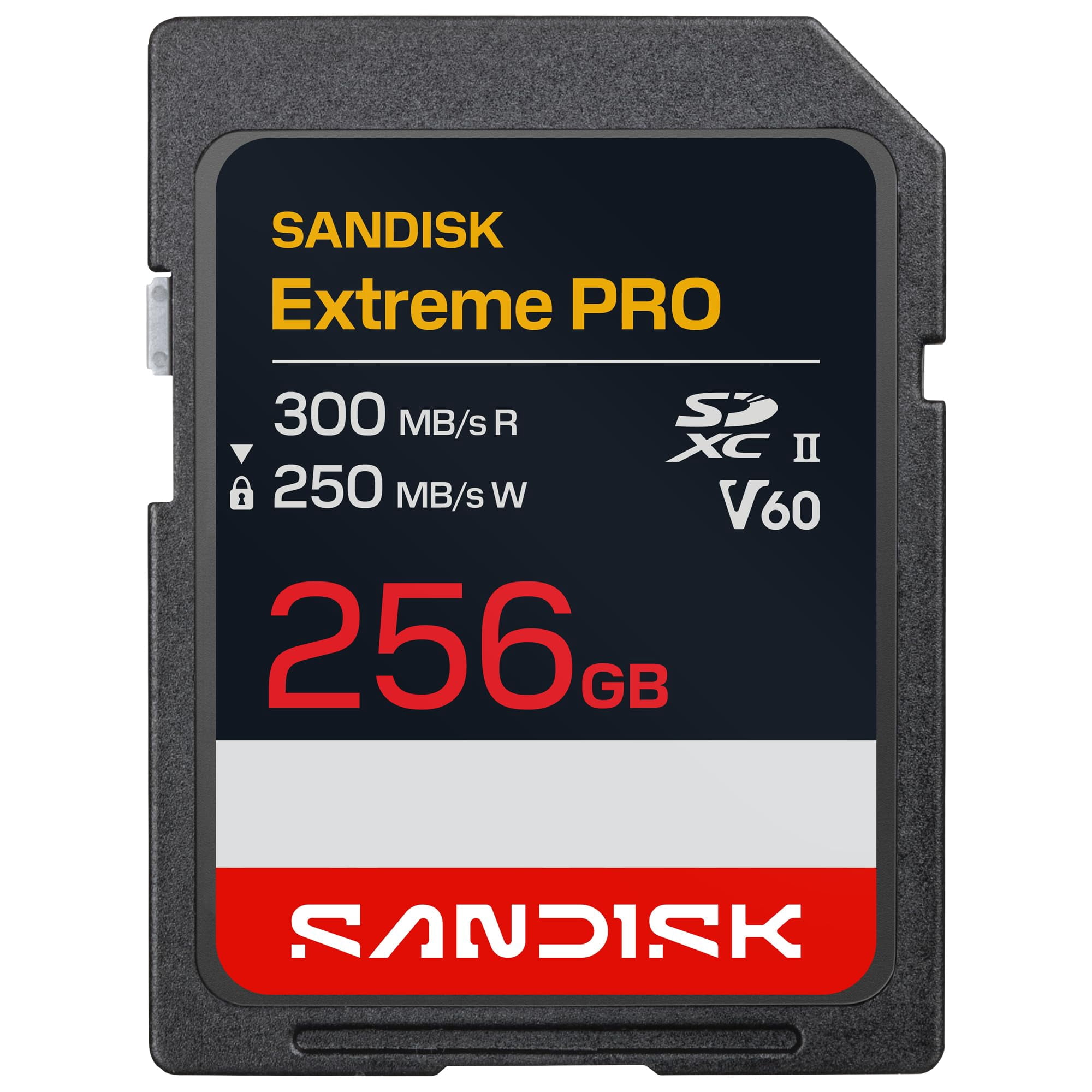 SANDISK EXTREME PRO UHS-II CARDS UHS-II 256GB SD 300MB/S(R) / 250MB/S(W)