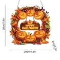 thumbnail image 4 of Halloween Diamond Art Kits For Adults Clearance, DIY Pearl Diamond Art, Hanging Ornament For Halloween Front Door Decor, DIY Fall Home Decor Wall Art, Halloween DIY Gift (Orange), 4 of 7