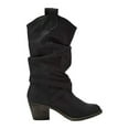 thumbnail image 3 of Shadoumai Womens Buckle Strap Block Boots Heeled Knee High Dress Mid Calf Booties Motorcycle Riding Combat Boots, 3 of 3