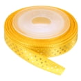 thumbnail image 1 of Cintas de Grosgrain 5 Yardas 1/4 Pulgada Dorada con Puntos Dorados para Manualidades, Envoltura de Regalos, Bodas, 1 of 7