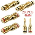 thumbnail image 2 of Premium 4mm Banana Plugs Gold Plated Speaker Cable Connectors 10/20pcs, 2 of 5