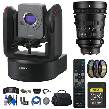 Sony FR7 Cinema Line PTZ Camera (ILME-FR7) with Sony FE PZ 28-135mm Lens Production Bundle including 80GB CFexpress Card and Bag (International Model)