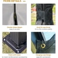 thumbnail image 6 of Outsunny 10' x 10' Hardtop Gazebo Canopy with Polycarbonate Double Roof, Aluminum Frame, Permanent Pavilion Outdoor Gazebo with Netting and Curtains for Patio, Garden, Backyard, Deck, Lawn, Gray Dark Grey/Charcoal grey 10' x 10', 6 of 10