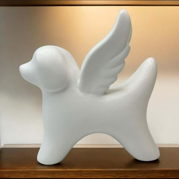 Dvkptbk The Statue Angel Wing Dog Statue Home Garden Yard Crafts Ornament Resin Decoration Gift Home Decor