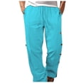 thumbnail image 3 of Zszcpp Work Pants Men Comfortable Sweat Long Athletic Bright Brief Style Relax Lounge Trousers Casual Trouser, 3 of 6