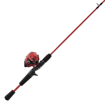 Zebco Sling Spincast Reel and Fishing Rod Combo, Red