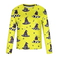 thumbnail image 4 of Blusas y camisas de manga larga con cuello redondo para hombre, blusa informal de manga larga con cuello redondo y estampado de rayas, blusa de poliéster para hombre, 4 of 4