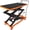 330LBs Orange, variant on Hydraulic Lift Table Cart 330 lbs Capacity 50 In Double Scissor Lift Table with Locking Wheels and Non-Slip Platform for Material Handling Red