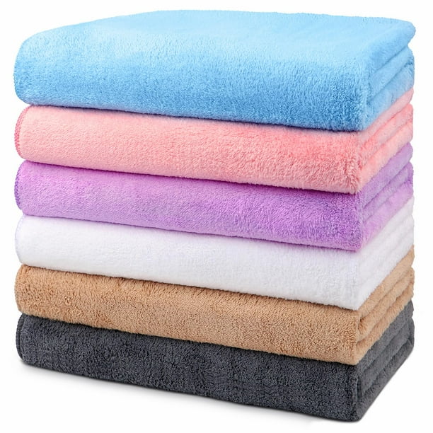 Toallas de baño Orighty, paquete de 6 unidades, suaves al tacto, muy absorbentes