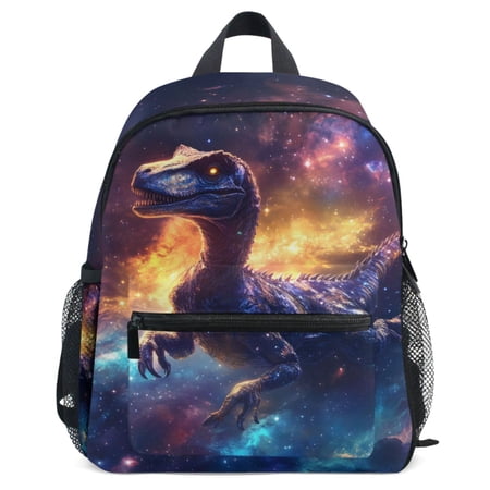ALAZA Dinosaur in Starry Night Pattern School Backpack Student Bookbag Mini Bag