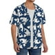 thumbnail image 2 of Fotbe Shark Camisa Estampada de Manga Corta para Hombre, Casual de Verano, Estilo Playero, Sin Arrugas-Small, 2 of 5