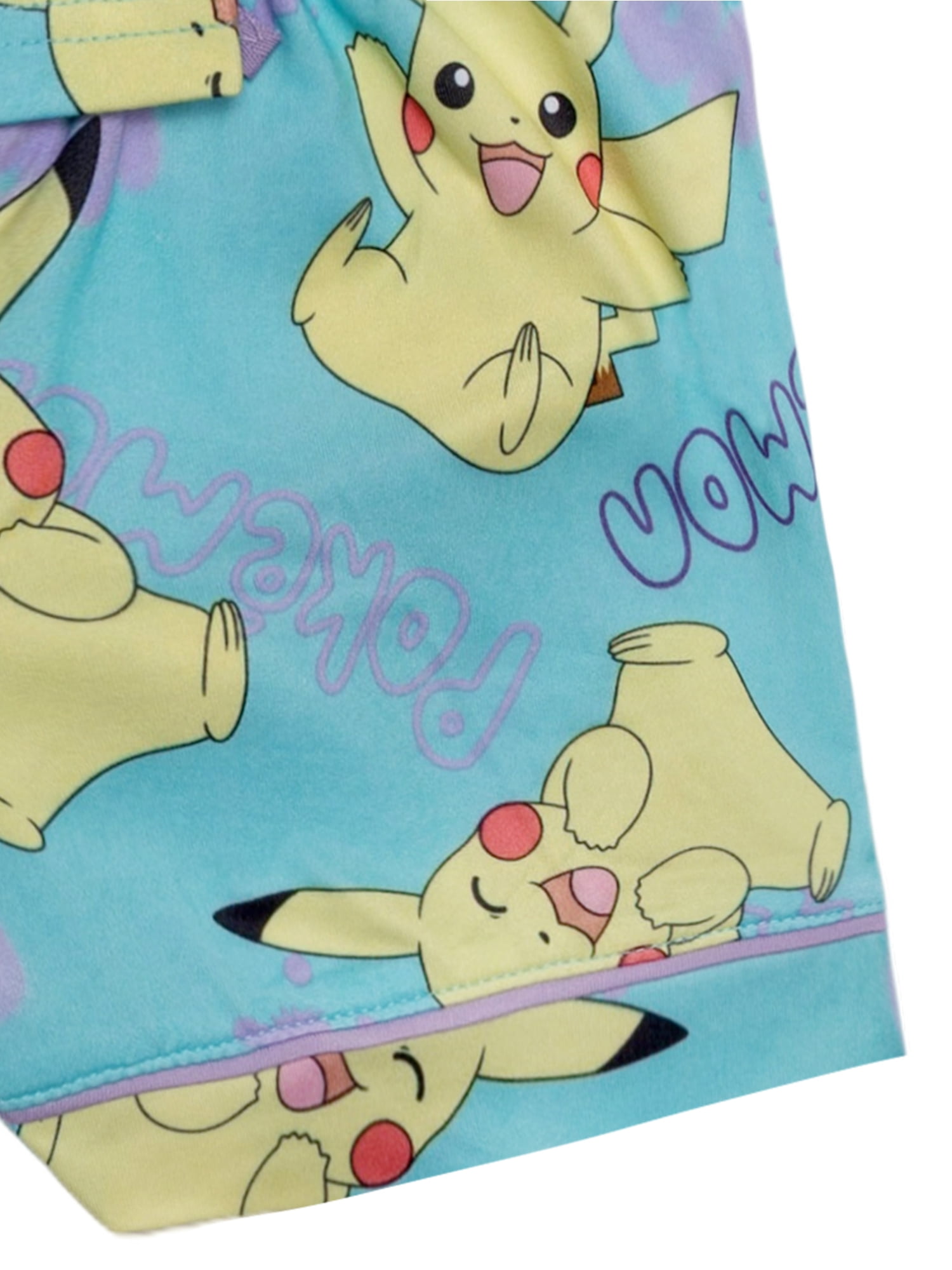 Pokemon Girls Button Front Top and Shorts Pajama Set, 2-Piece, Sizes 4-12