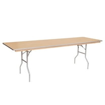 Table - 8'X30" WFT Series Russian Birch Wood Banquet - Metal Edge