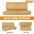 thumbnail image 5 of CozyNestFinds Truck Bench Seat Cover Without Headrest Hole, Compatible with Most Truck and Car Bench Seats, Universal Dutch Velvet Automotive Cover Cushion Accessories, Tan, 5 of 15