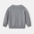 thumbnail image 3 of JAJAHO Knit Cardigan Sweater For Kids Boys Girls Unisex Long Sleeve V Neck Button Up Jacket Lightweight Outerwear Classic Clothing Preppy Style Trendy Tops, 3 of 4