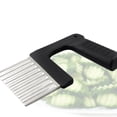 thumbnail image 4 of 2PCS Stainless Steel Wave Cutter Crinkle Cutting Tool French Fry Potato Slicer Cutter for Home Kitchen Cooking, 4 of 8