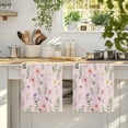 thumbnail image 4 of Pink Spring Floral Kitchen Towels Set of 4, Flowers Botanical Elegant Pastoral Absorbent Dish Towels for Kitchen, Microfiber Hand Towel, Quick Drying Tea Towel for Cleaning Decorative Dishcloths, 4 of 7