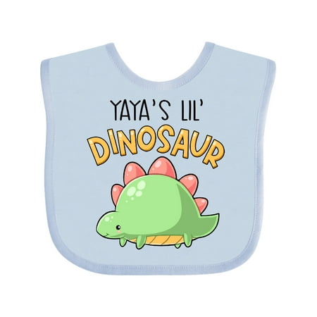 

Inktastic Yaya s Lil Dinosaur with Cute Stegosaurus Gift Baby Boy or Baby Girl Bib