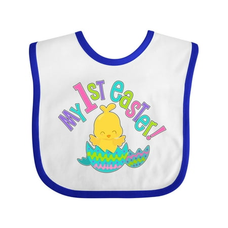 

Inktastic My First Easter- Cute Chick Just Hatched Gift Baby Boy or Baby Girl Bib