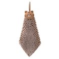 thumbnail image 2 of harmtty Cartoon Wipe Hand Towel Soft Touch Super Absorbent Quick-drying Lint-free Clean Chenille Kitchen Bathroom Toilet Hanging Towel,Coffee, 2 of 7