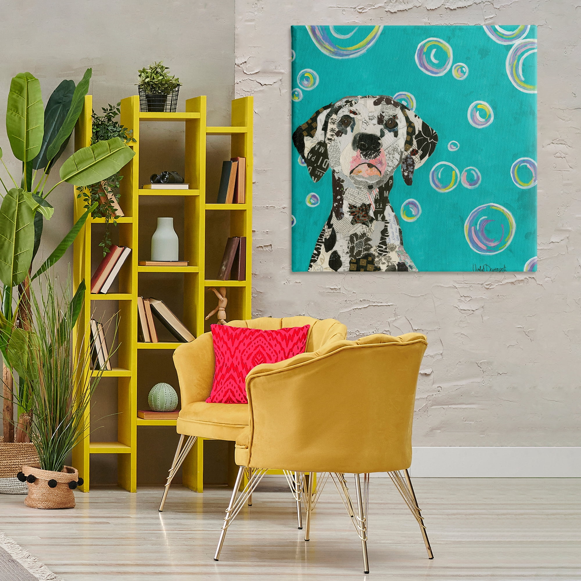 Stupell Industries Love Of Bubbles Collage Animals Painting Wrapped Canvas Art Print Wall Art, 36 x 36