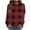 Red, variant on Lenpel Women's Tops Flannel Casual Crew Neck Plaid Long Sleeve Shirts Fuzzy Warm Pullovers Loose Plush Sweatshirts(Red,X-Large)