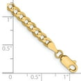 thumbnail image 2 of Primal Gold 14 Karat Yellow Gold 3.8mm Open Concave Curb Chain Bracelet, 2 of 3