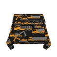 thumbnail image 5 of Wukai Yellow Excavator Waterproof Tablecloth for Kitchen Dining, Fits Square Tables for 2-4 Seats -54"x54", 5 of 7